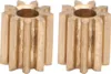 Two brass gears are shown against a white background. Voir les images du produit