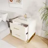 Lot de 2 tables de chevet, LED multicolore, tiroir, étagère Voir les images du produit 3