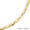 5mm-Plattenkette-585-Gelbgold-55cm Produktbild-Vorschau