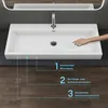 doporro Lavabo da Appoggio Rettangolare, Lavabo Bagno Anteprima dell’immagine prodotto 2