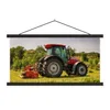 MuchoWow® Textilposter Traktor - Rot - Natur - Grün - Produktbild-Vorschau 1