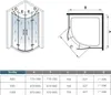 80x80x195cm Runddusche Duschkabine Viertelkreis Produktbild-Vorschau 7