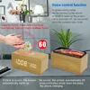 Dřevěný digitální budík s bezdrátovým nabíjením 3 budíky Náhled obrázku produktu 7
