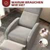 HOMCOM Sessel, Leinenoptik, Liegefunktion, Fußstütze, Produktbild-Vorschau 6