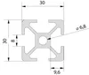 Aluprofil 30x30 Nut 8 -10x 2000mm AlClipTec (Bosch Produktbild-Vorschau 3