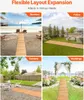 SucceBuy Allée de jardin droite en bois, 4,8 m de long x Voir les images du produit 6