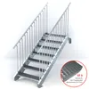 Stahltreppe 7 Stufen bis Höhe 140 cm, Laufbreite : 90 cm Produktbild-Vorschau 2