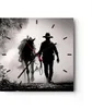 Wanduhr - Quadrat - Glasuhr - Cowboy Pferd Shady - 30x30cm Produktbild-Vorschau 1