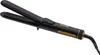 A black and gold hair straightener is shown against a white background. Voir les images du produit