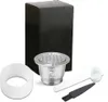 A set of reusable coffee capsules and accessories, including a brush and scoop, are displayed against a white background. Náhled obrázku produktu