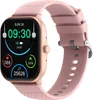 A pink smartwatch with a rose gold casing is displayed against a white background. Anteprima dell’immagine prodotto