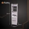 Ruhhy 25763 Badezimmerschrank 80 x 20 x 21 cm, weiß Produktbild-Vorschau 3