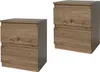 Nachtkommode 2er Set Artisaneiche mit 2 grifflosen Produktbild-Vorschau 2
