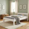 Futonbett weiß Einzelbett 120x200 Kiefer Massivholz Zubehör Produktbild-Vorschau 1