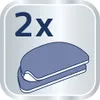 A graphic showing two blue pads stacked on top of each other, with the text '2x' above them. Náhľad obrázku produktu