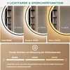 PESENXAN Runder LED Spiegel mit Beleuchtung und Uhr 60 cm - Produktbild-Vorschau 9