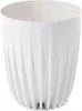 A white, ribbed planter pot is shown against a white background. Anteprima dell’immagine prodotto