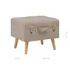 vidaXL Hocker mit Stauraum 40 cm Beige Stoff Produktbild-Vorschau 7