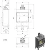 Kominek powietrzny stalowy LUCY SLIM 8 kW Ø 160 Podgląd zdjęcia produktu 3