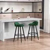 A modern kitchen island with two dark green bar stools. Náhľad obrázku produktu