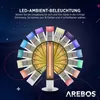 AREBOS Stand Heizstrahler 1500W mit LED Licht & Produktbild-Vorschau 3