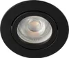 A close-up, front-facing studio shot of a black recessed ceiling light with a clear glass lens. Anteprima dell’immagine prodotto