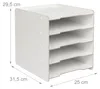 Relaxdays Briefablage, DIN A4, 5 Fächer, HxBxT: 29,5 x 25 x Produktbild-Vorschau 4
