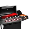 Mocny grill gazowy LEHMANN VEGAS BLACK 6+1 żeliwny ruszt Podgląd zdjęcia produktu 6