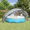vidaXL Bazénová kopule Transparent 500 x 500 x 236 cm PVC Náhled obrázku produktu 2