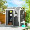 Wetterfester Kunststoff-Gartenschuppen mit Boden, Fenster Produktbild-Vorschau 2