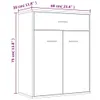 The Living Store Sideboard Grau Sonoma 60x30x75 cm Produktbild-Vorschau 9
