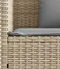 vidaXL Panchina da giardino con cuscini Beige Poly Rattan Anteprima dell’immagine prodotto 11