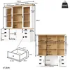 Armoire haute de cuisine 140 x 185 cm – avec 6 grands Voir les images du produit 2