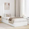 vidaXL Struttura per letto imbottita, colore bianco puro, Anteprima dell’immagine prodotto 2