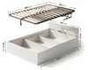 Bett mit Bettkasten 120x200 cm Metalllattenrost aufklappbar Produktbild-Vorschau 3