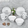 6er Set Cupid Kaffeebecher 250ml Porzellan schwarz-weiß Produktbild-Vorschau 6