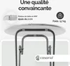 CASARIA® Table haute pliante blanche aspect marbre Table de Voir les images du produit 5