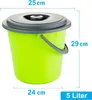 Vielseitiger Eimer mit Deckel 3 Farben, stabil, ideal zur Produktbild-Vorschau 2