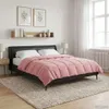 vidaXL Ganzjahresbettdecke Gepolstert Rosa 200 x 200 cm Produktbild-Vorschau 2