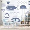 Vlies Fototapete - Minimalist ocean - geometric fish and Produktbild-Vorschau 2