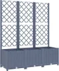 vidaXL Pflanzkübel mit Spalier Blaugrau 120x40x136 cm PP Produktbild-Vorschau 1