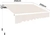 Tenda da sole a braccio articolato Jayseuw 250x200 cm Beige Anteprima dell’immagine prodotto 2