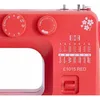 Close-up of the control panel of a red sewing machine. Náhľad obrázku produktu
