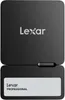 A black Lexar Professional external SSD is shown with its lid open. Produktbild-Vorschau