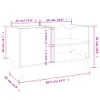 A diagram showing the dimensions of a white cabinet. Anteprima dell’immagine prodotto