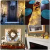 A collage of four images showing different home decor settings with LED-lit branches, a wreath, and a fireplace. Produktbild-Vorschau
