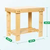 Couchtisch Beistelltisch aus Bambus Duschhocker aus Holz Produktbild-Vorschau 10