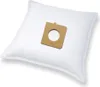 A white vacuum cleaner bag with a brown cardboard connector. Produktbild-Vorschau
