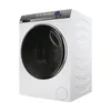 A white Haier washing machine with a black door and a digital display on a white background. Produktbild-Vorschau