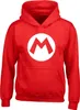 Super Mario Kapuzenpullover Uni Mario Badge rot 140 Produktbild-Vorschau 1